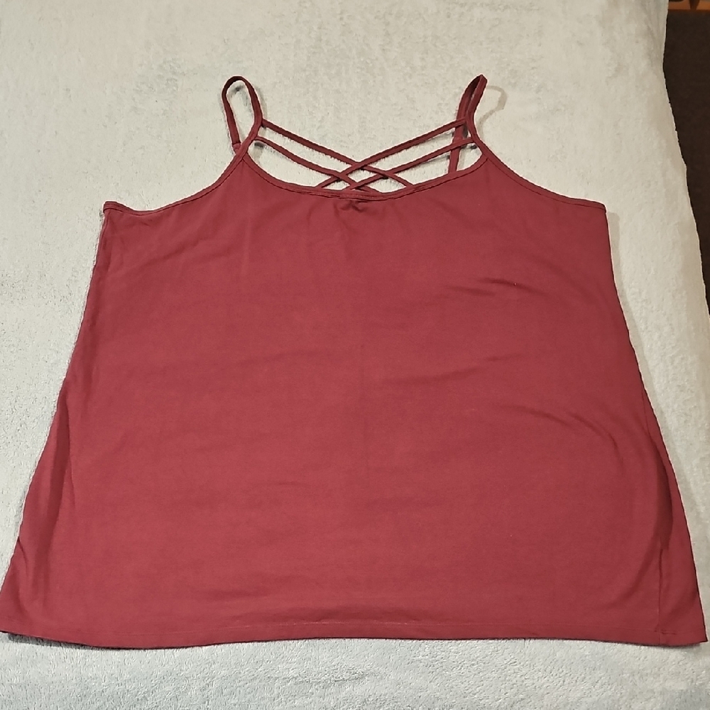 Women's Strappy Tank Top in Dusty Rose